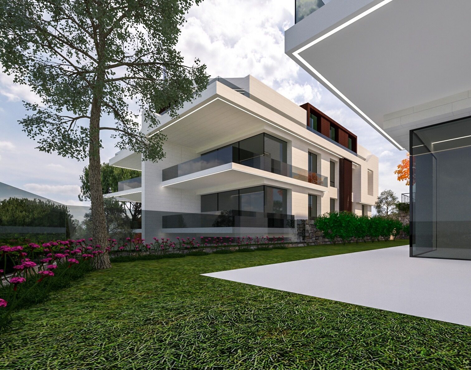 Render of the Ain Saadeh lot 83 residence, under construction